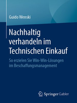 cover image of Nachhaltig verhandeln im Technischen Einkauf